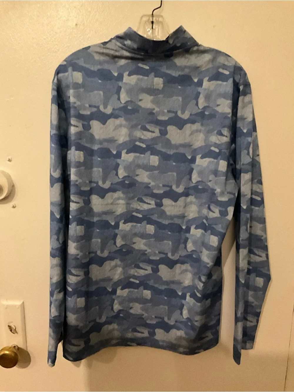 Bugatchi Men's Blue Camo Quarter-Zip